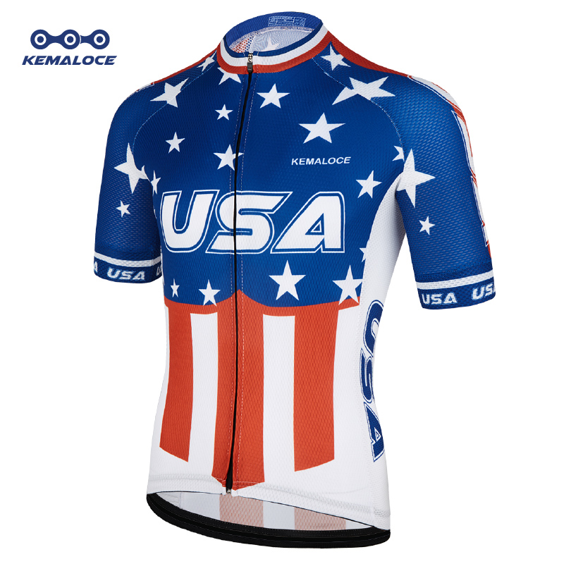 Outdoor Sport Usa - KEMALOCE Bike Jersey USA Navy International