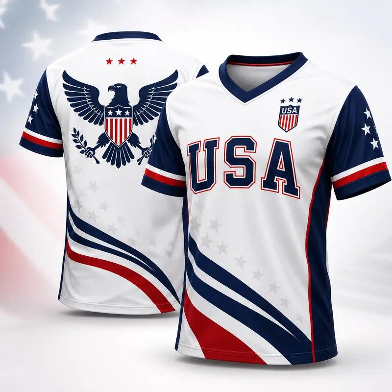 Outdoor Sport Usa - USA Eagle Graphic Training Jersey Men,
