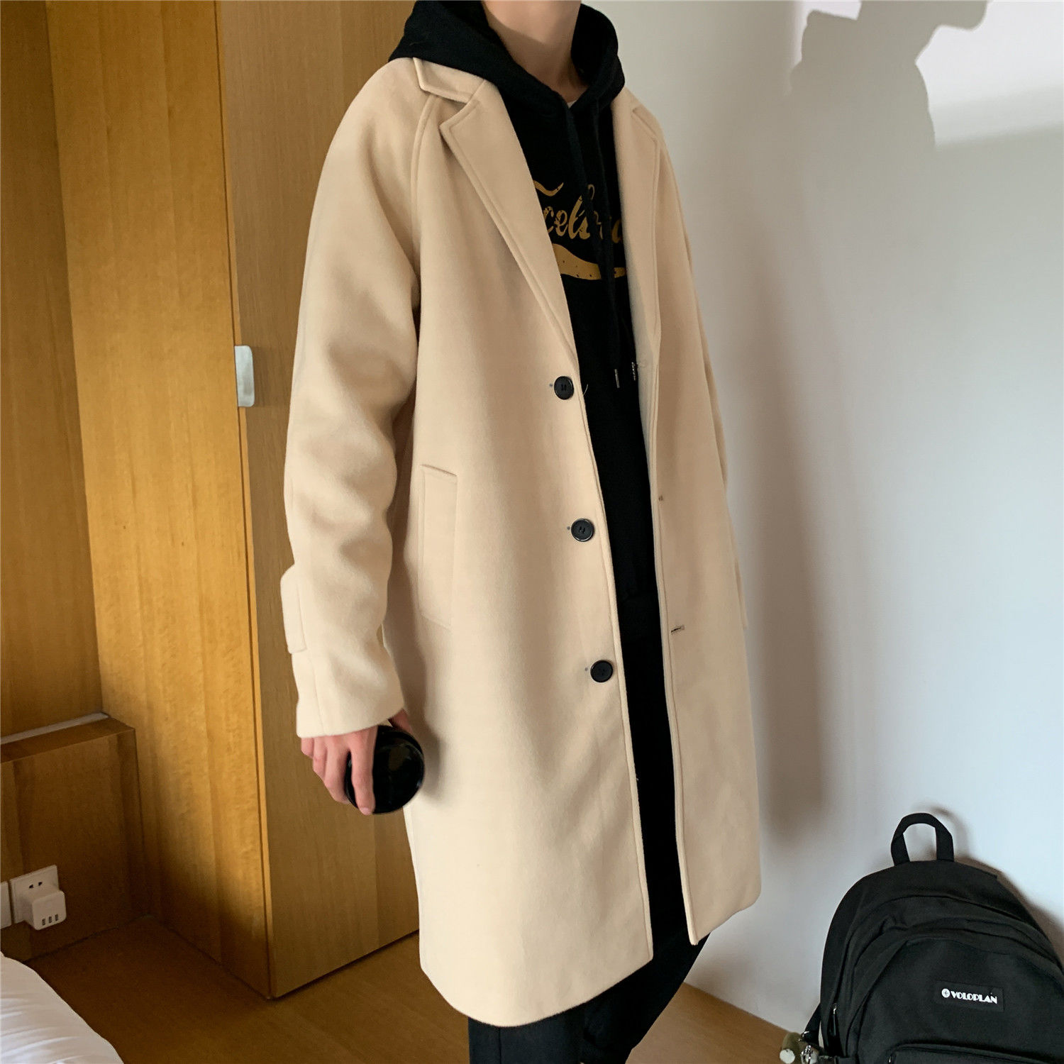 Wool Blend Coat Grey Mans Clim - Outdoor Sport Hobbies recension och pris