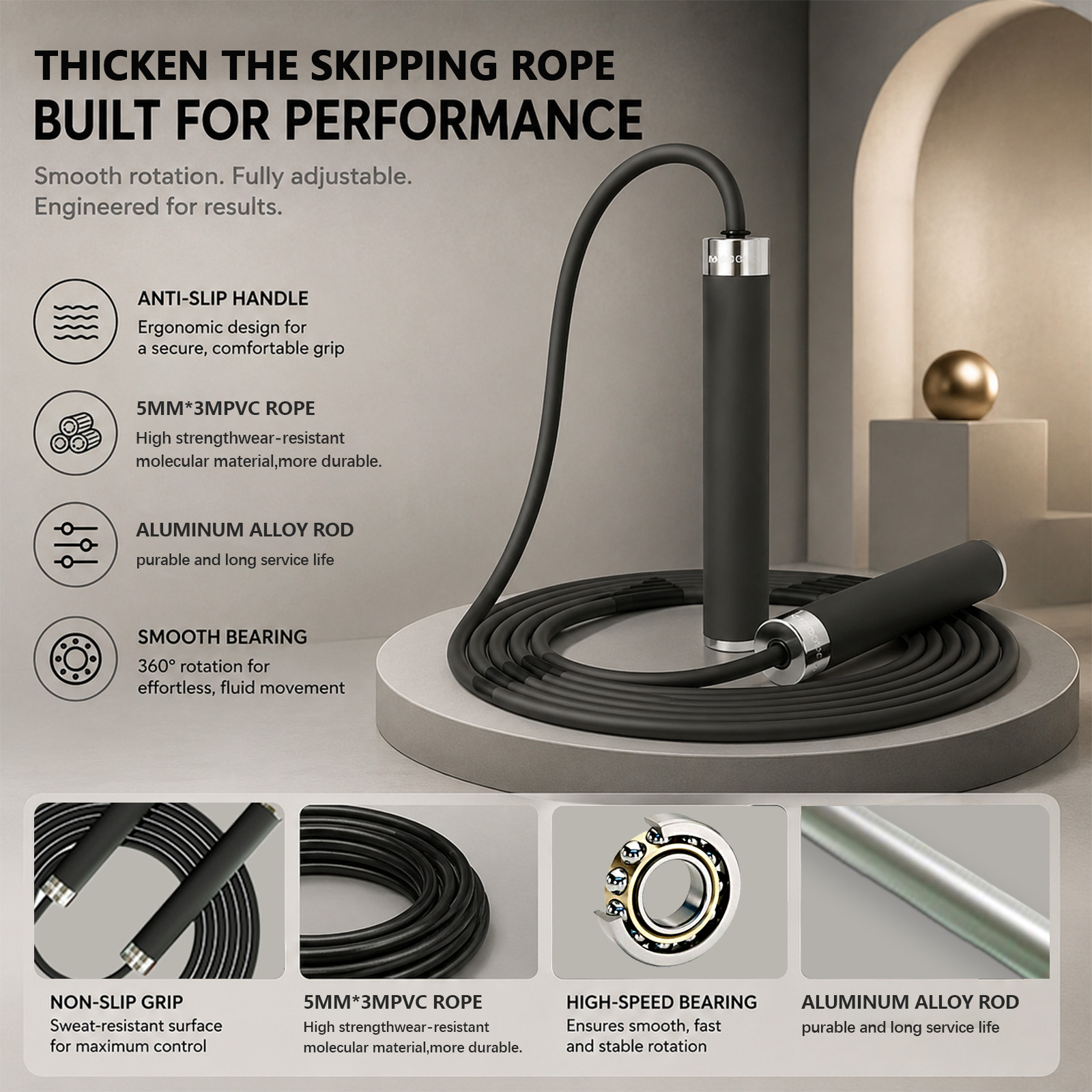 Boxing Jump Rope Sport Exercis - Speed Skipping Rope recension och pris