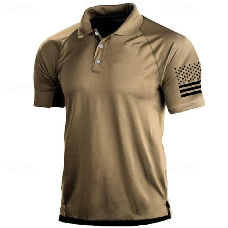 3D Print USA Flag Pattern Polo - Outdoor Sport Usa recension och pris