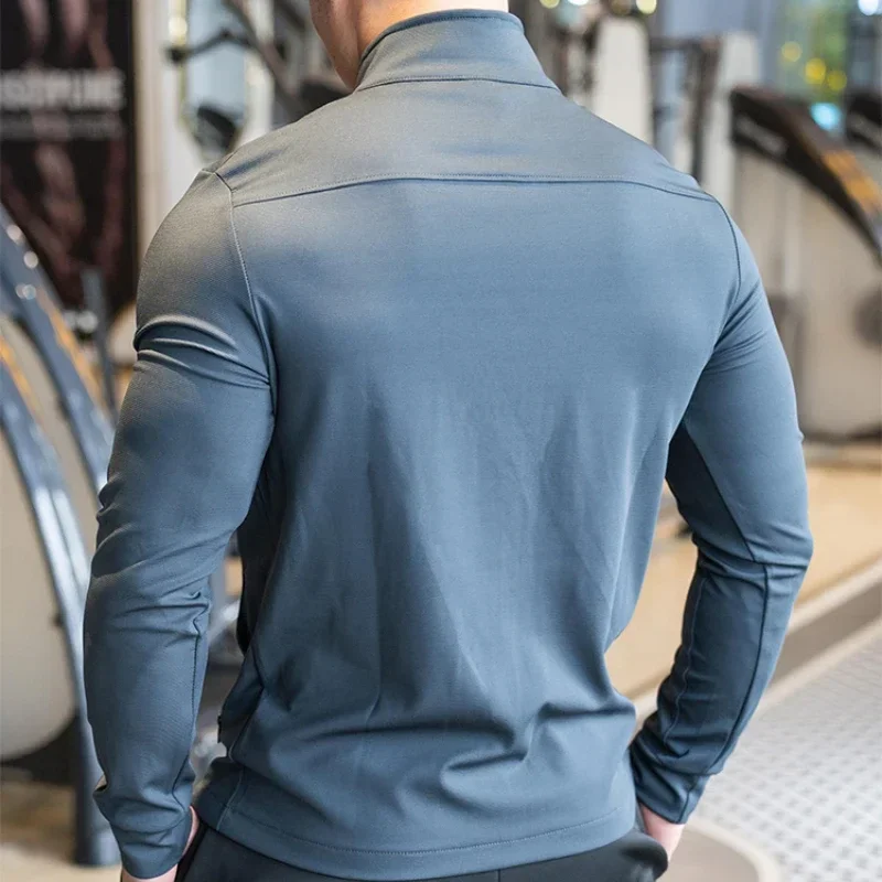 Mens Gym Fitness Shirts Tops H - Outdoor Sport Jacket Men recension och pris