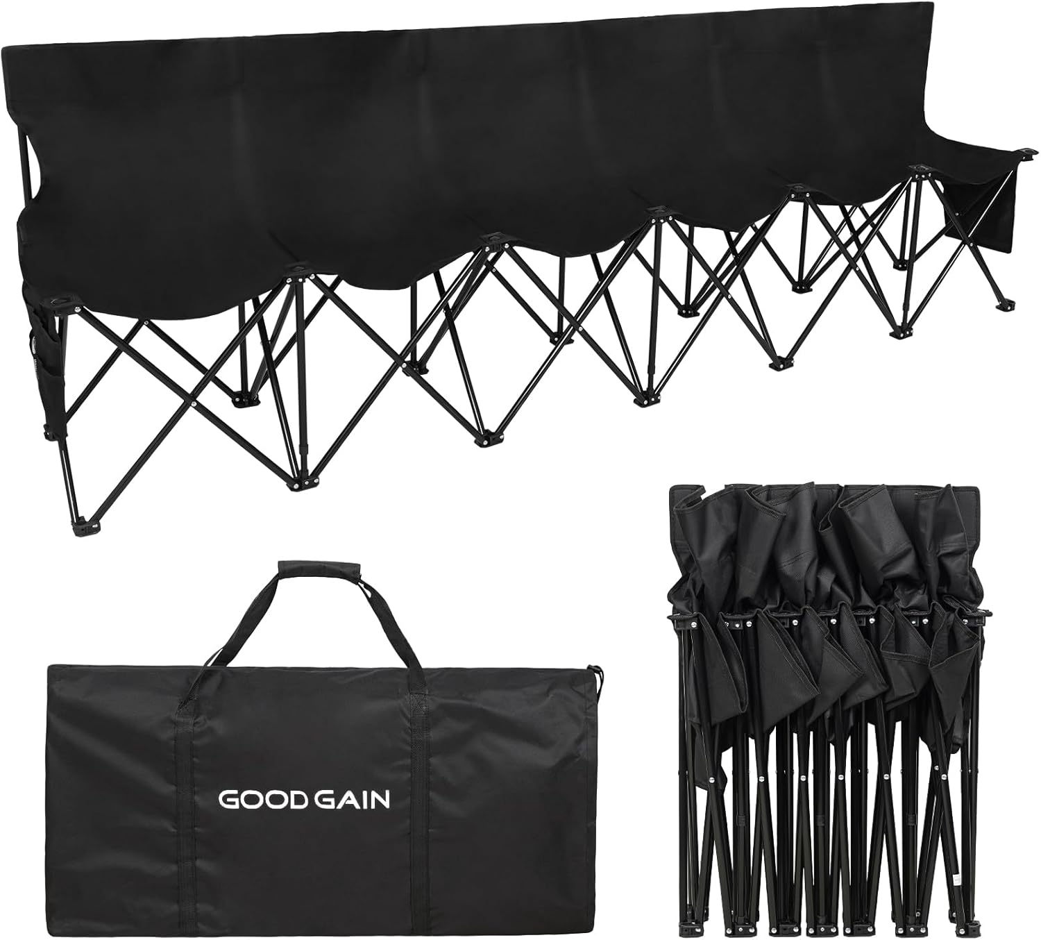 Portable Folding Black Outdoor - Outdoor Sport Bench recension och pris