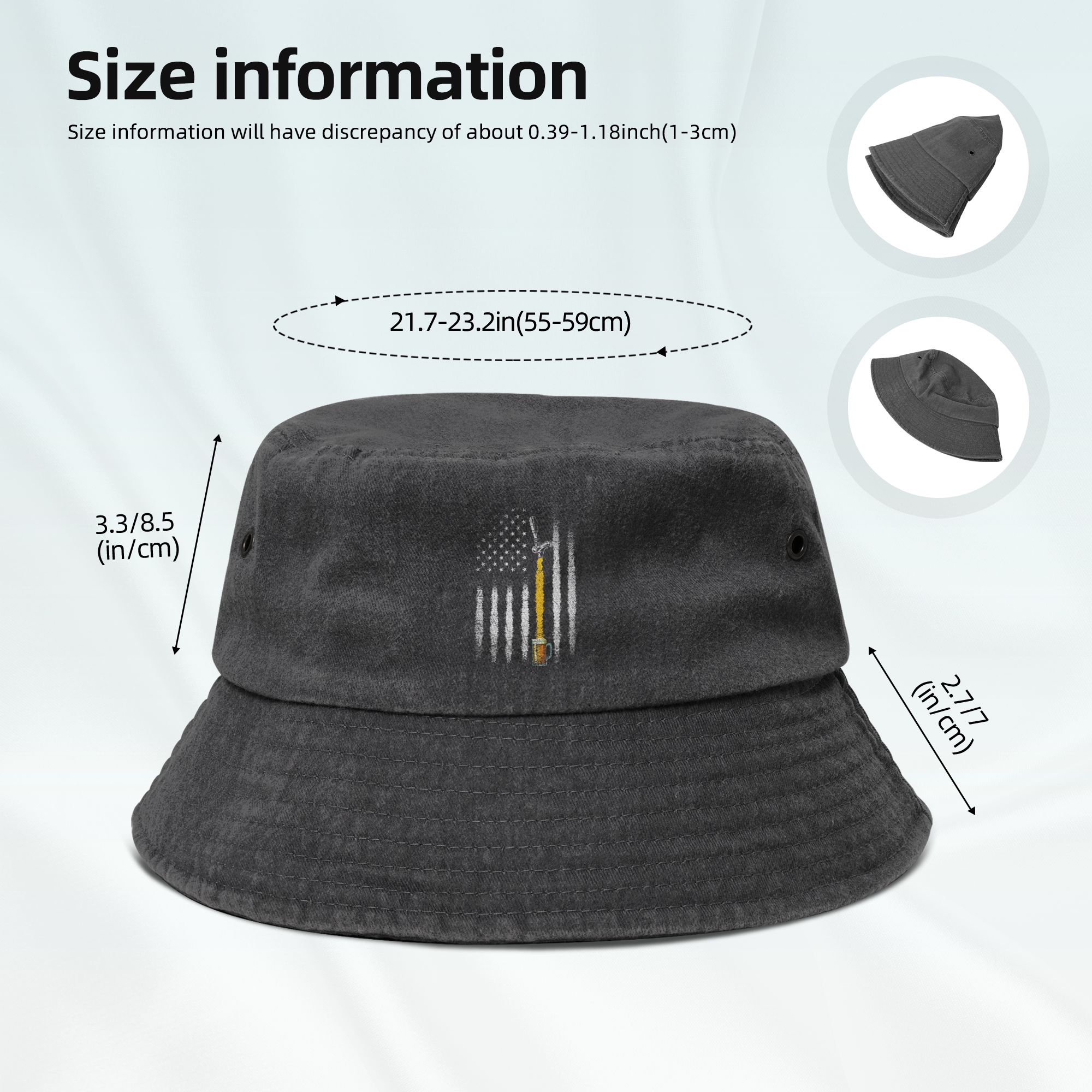 USA Flag Beer Bucket Hat Men W - Outdoor Sport Usa recension och pris